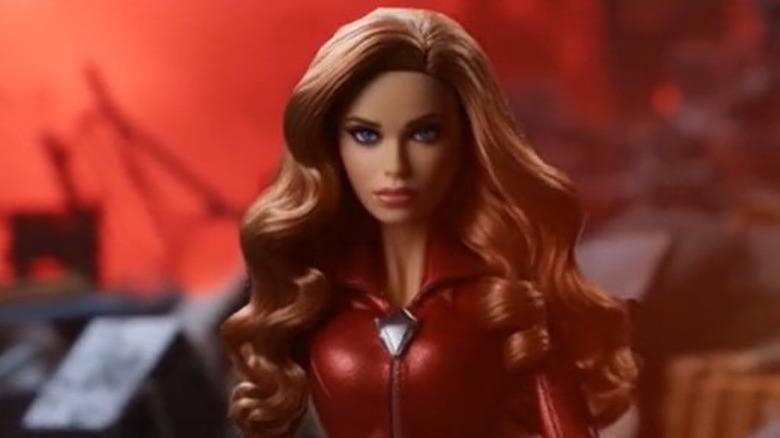 Scarlet Witch Barbie doll generated by AI