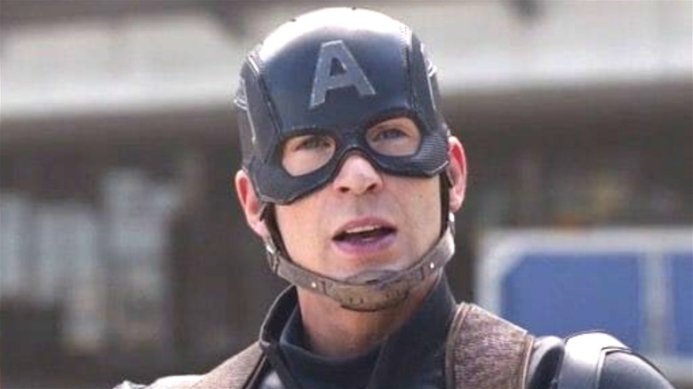 Captain America in helmet