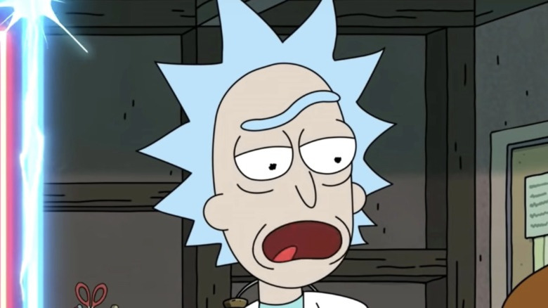 Rick talking to Morty in Rick and Morty