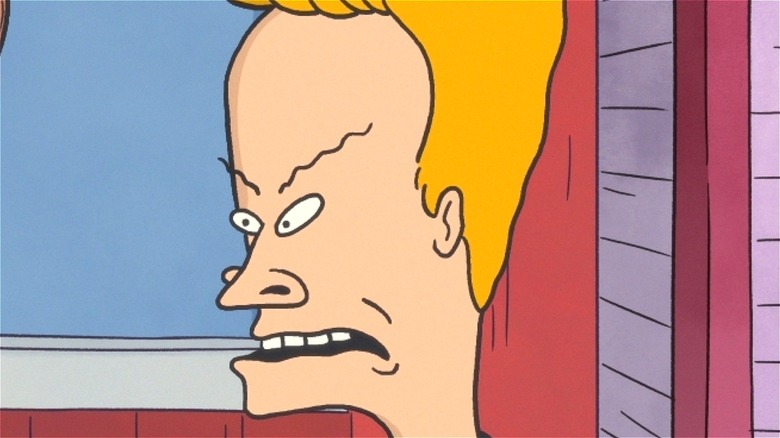 Beavis looking angry