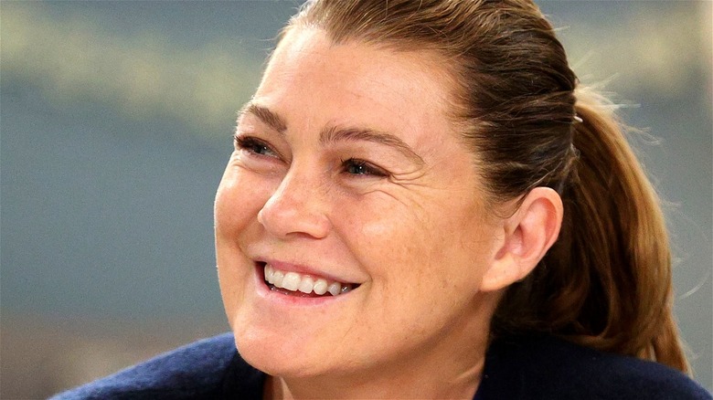 Meredith smiling in Grey's Anatomy