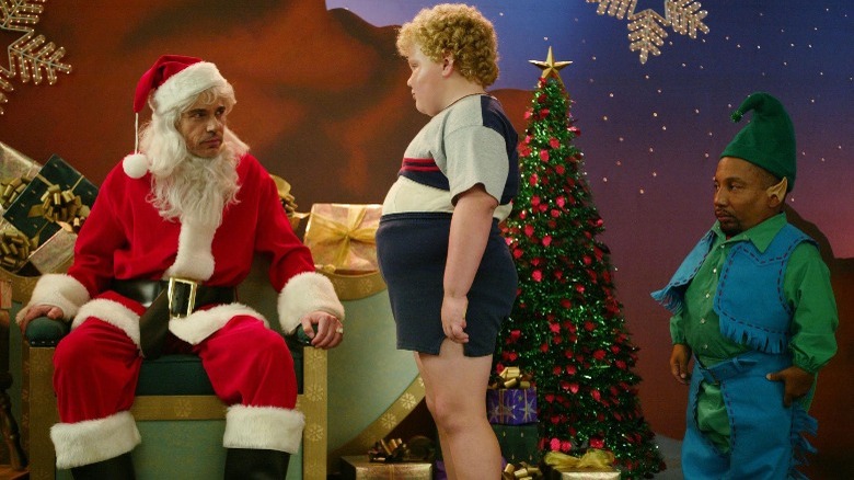 Bad Santa talks to kid