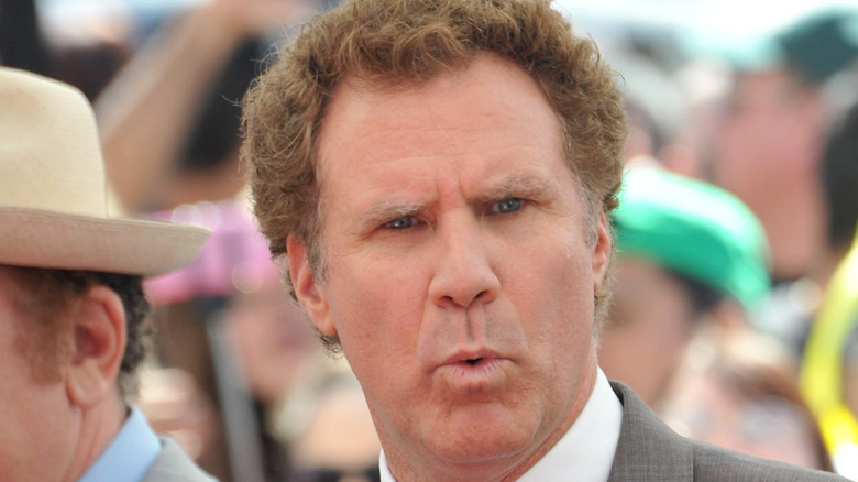 Will Ferrell blows a foul 