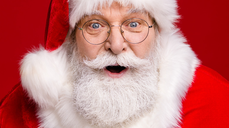 Santa Claus looking surprised