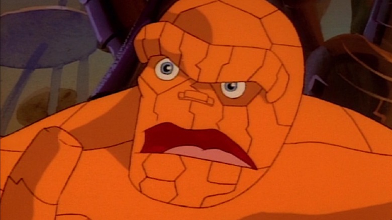 The Thing looking startled