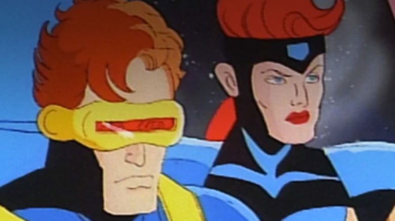 Jean Grey and Cyclops in their aircraft