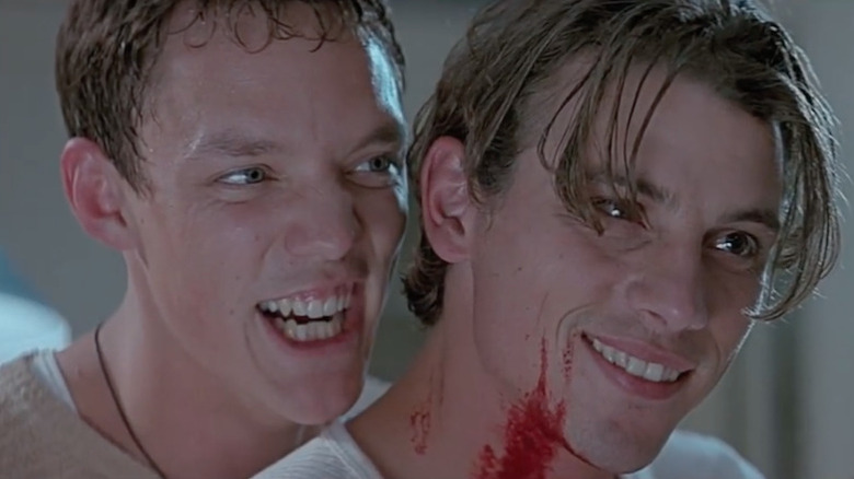Billy and Stu covered in blood