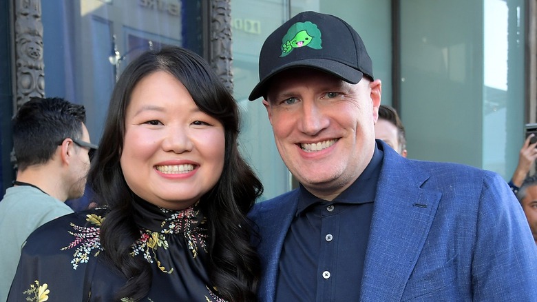 Series creator Jessica Gao with Kevin Feige 