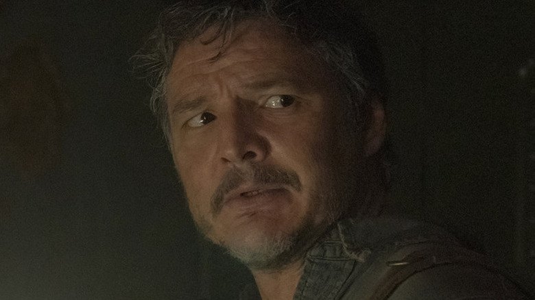 Pedro Pascal as Joel looking scared 