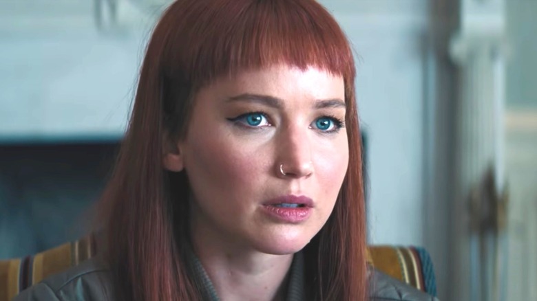 Jennifer Lawrence red hair nosering