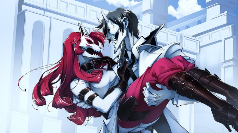 Neon white neon red