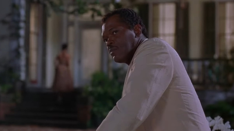 Samuel L. Jackson staring off