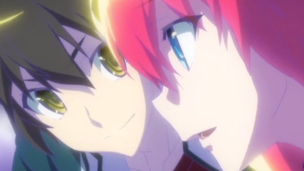 Issei and Rias flying together