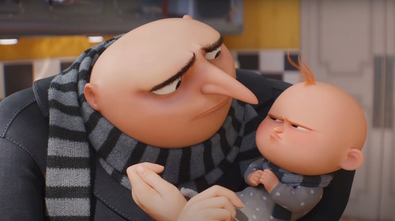 Gru holding Baby Gru