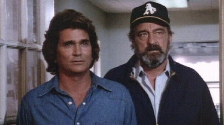 Michael Landon and Victor French on "Highway to Heaven"