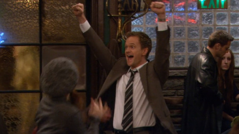 Barney Stinson celebrating a win