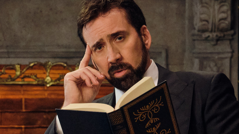 Nicolas Cage reading 
