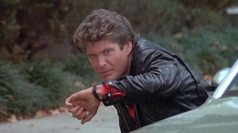 Michael talking into a watch in "Knight Rider"