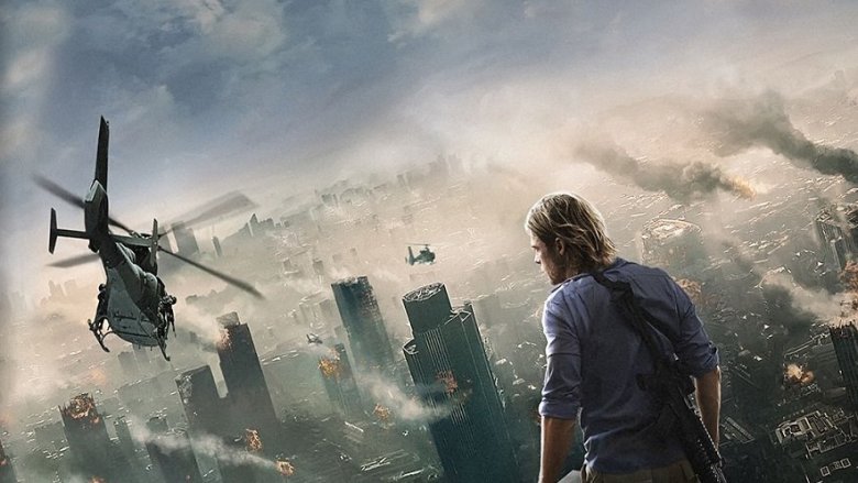 Brad Pitt on World War Z poster