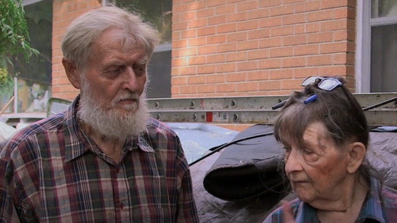 Rodger and Gerri Stank outside house