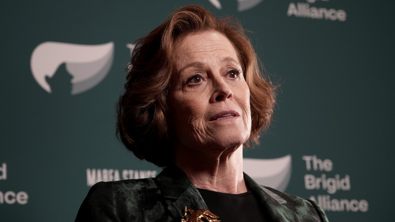 Sigourney Weaver on the red carpet
