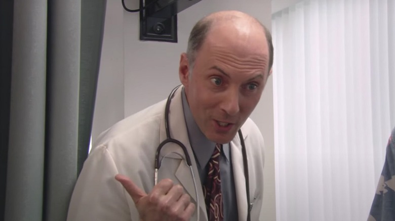 Dr. Stein giving a diagnosis 