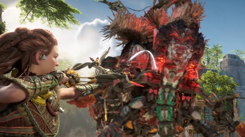 Aloy using Spike Thrower