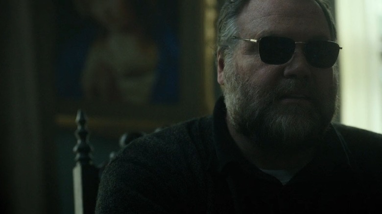 Burke wearing sunglasses