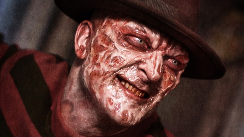 Freddy makeup subject smiles