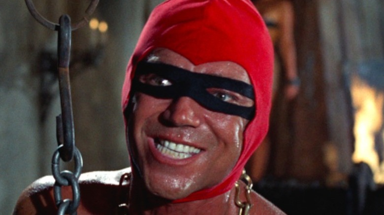 Mickey Hargitay wears a mask