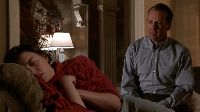 Bruce Willis looks sad