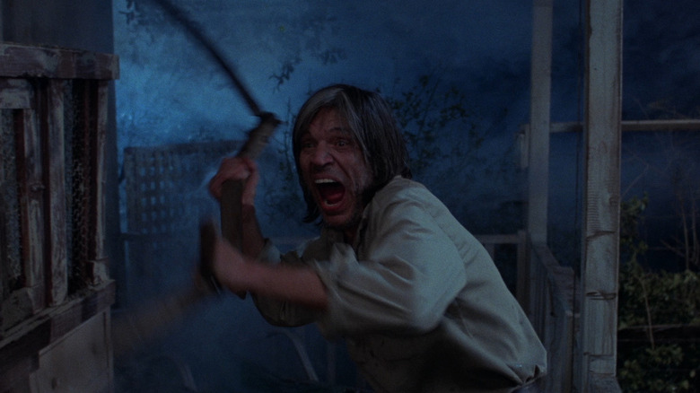 Jud wields a scythe