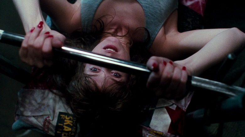 Debbie lifting weights