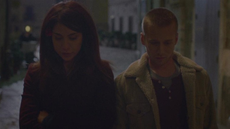 Spring couple talking