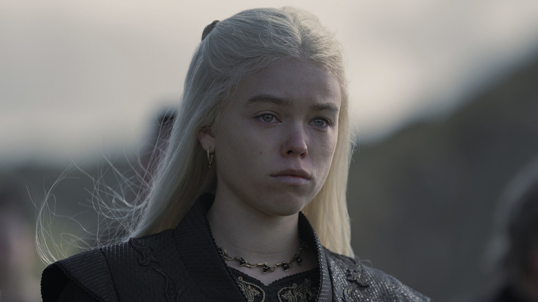 Rhaenyra sad wearing black