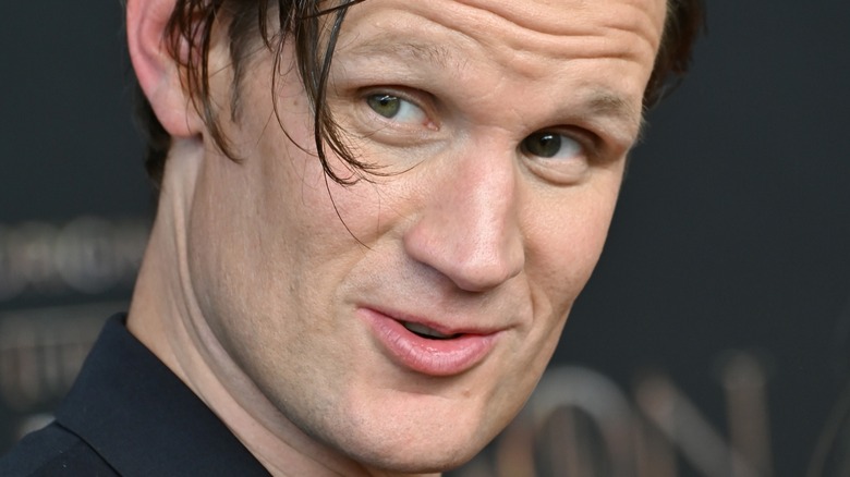 Matt Smith smiling at House of the Dragon premiere