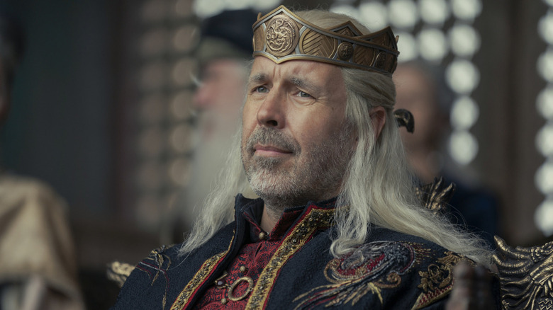 King Viserys Targaryen dressed for tournament