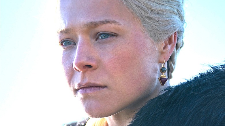 Rhaenyra Targaryen looking serious