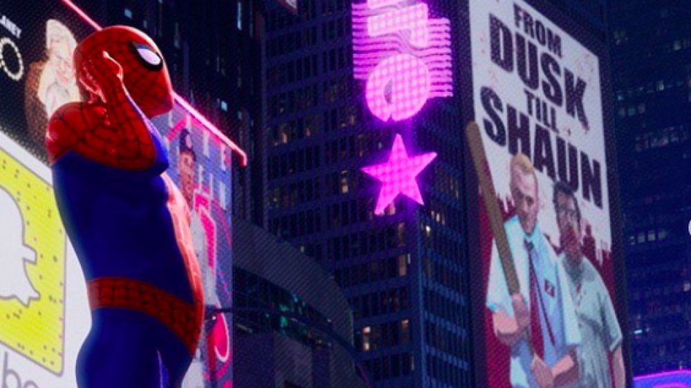 From Dusk Till Shaun poster in Spider-Man: Into the Spider-Verse