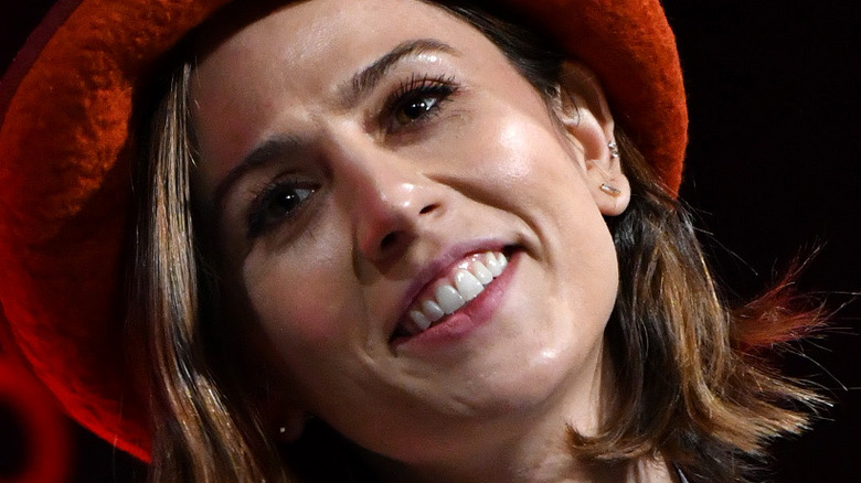 Abby Trott smiling during at New York Comic-Con