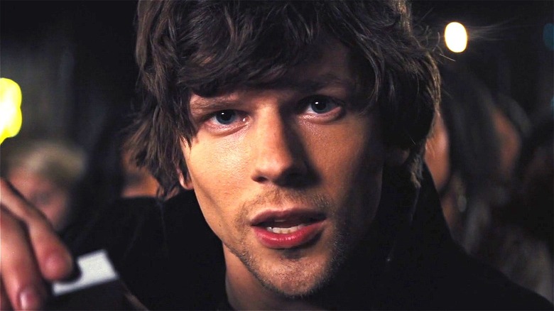 Jesse Eisenberg looking into the camera in "Now You See Me" 