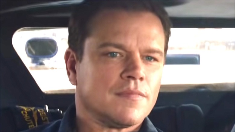 Matt Damon talking in Ford vs. Ferrari