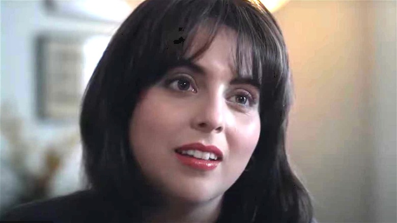 Beanie Feldstein as Monica Lewinsky in closeup in "Impeachment"