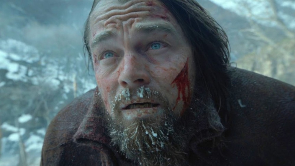 Leonardo DiCaprio freezes in The Revenant 