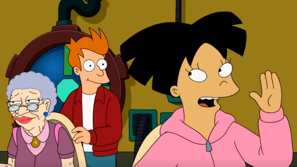 Fry and Amy on Futurama