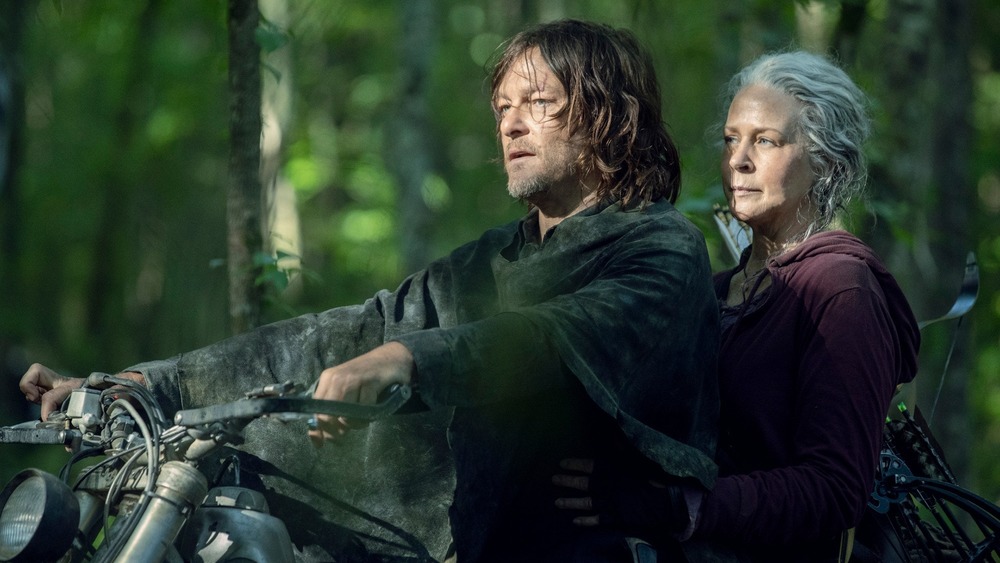 Norman Reedus and Melissa McBride in The Walking Dead