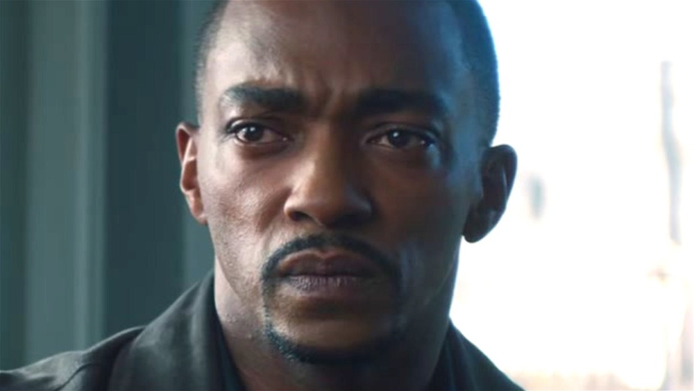 Anthony Mackie focused