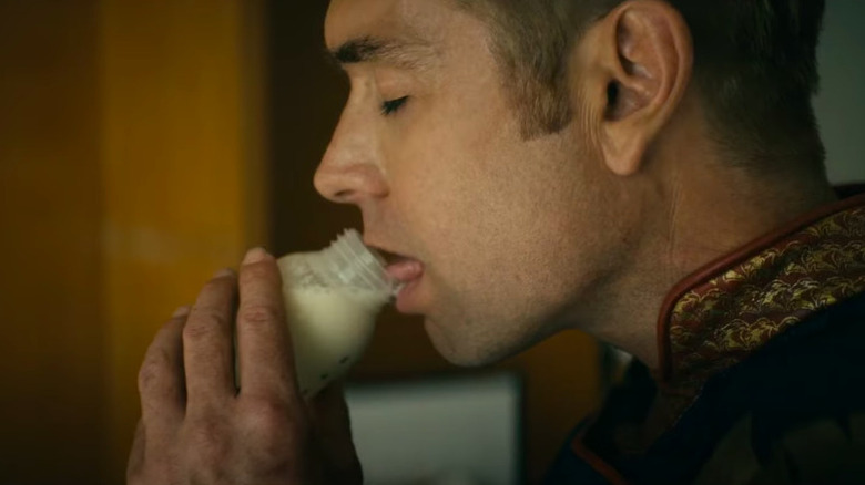 Homelander drinking milk