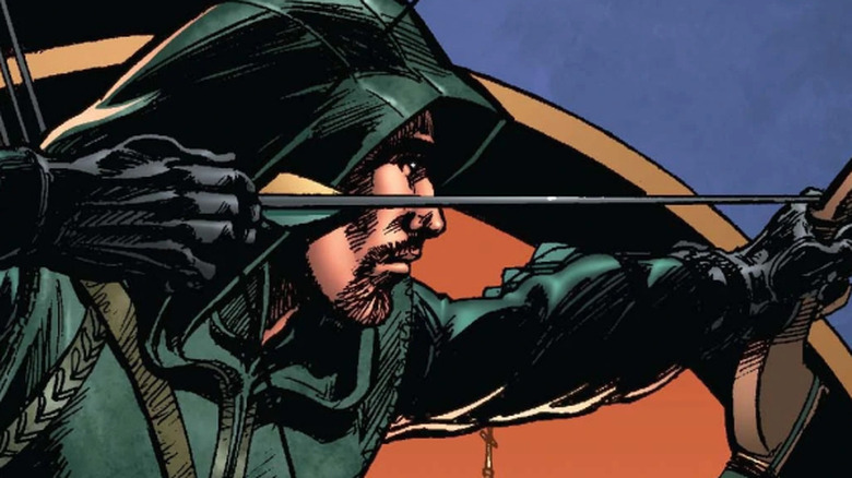 Green Arrow aiming arrow