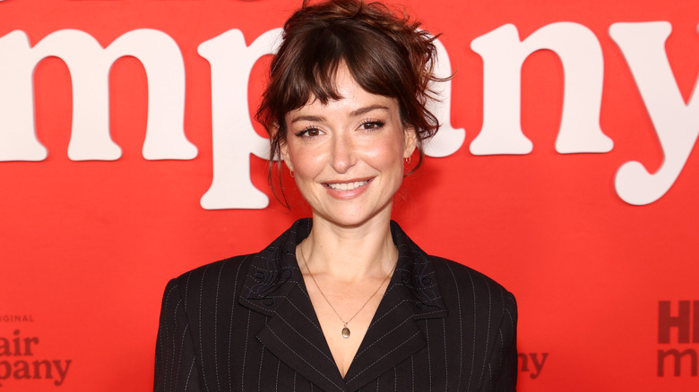 Milana Vayntrub on the red carpet in 2024